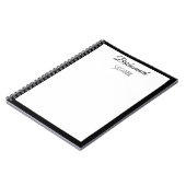 Carnet Bridesmaid Nom personnalisé Noir Blanc Simple Mari (Côté gauche)