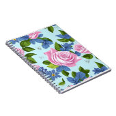 Carnet Bridgerton Inspirée Lys bleu rose roses Floral (Côté Droit)