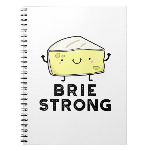Carnet Brie Fort Blague Positive Fromage Jeu de mots  (Devant)