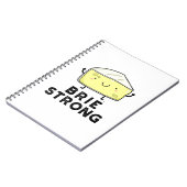 Carnet Brie Forte Blague Positive Fromage Jeu de mots (Côté gauche)