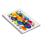 Carnet Bright Abstract Floral Mixed Media Collage (Côté Droit)