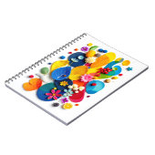 Carnet Bright Abstract Floral Mixed Media Collage (Côté gauche)