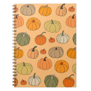 Carnet Bright automne vintage sans couture motif arrière 