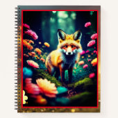 Carnet "Bright Blooming Jungle Fox" (Devant)