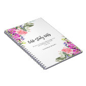 Carnet Bright Blooms aquarelle Florale étude de la Bible (Côté Droit)