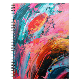 Carnet Bright coloré main peint abstrait fond d'arrière-p