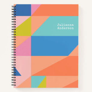 Carnet Bright Colorful Geometric Shapes