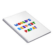 Carnet Bright Colours World's Best Papa Tshirts and Gifts (Côté Droit)