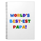 Carnet Bright Colours World's Best Papa Tshirts and Gifts (Devant)