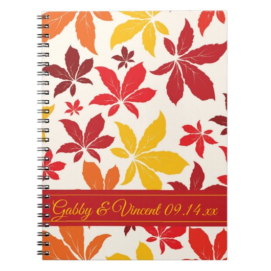 Carnet Bright Fall Leaves Mariage (Devant)
