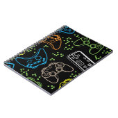 Carnet Bright gaming joysticks : motif cool. (Côté gauche)