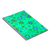 Carnet Bright Green Flower Power Pattern (Côté Droit)