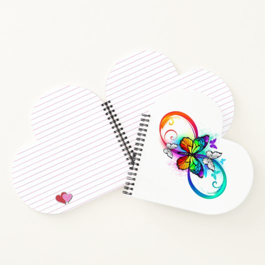 Carnet Bright infinity with rainbow butterfly (Intérieur)