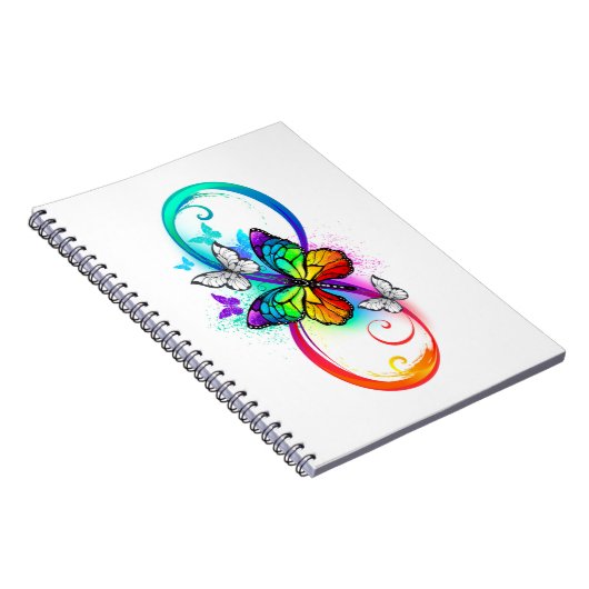 Carnet Bright infinity with rainbow butterfly (Côté Droit)