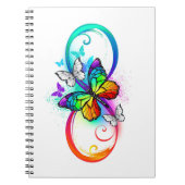 Carnet Bright infinity with rainbow butterfly (Devant)