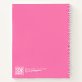 Carnet Bright Pink Modern Big "NOTEBOOK" Notebook (Dos)