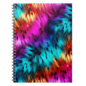 Carnet Bright Rainbow fausse texture de fourrure monstre (Devant)