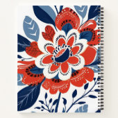 Carnet Bright Red and Blue Botanical (Dos)