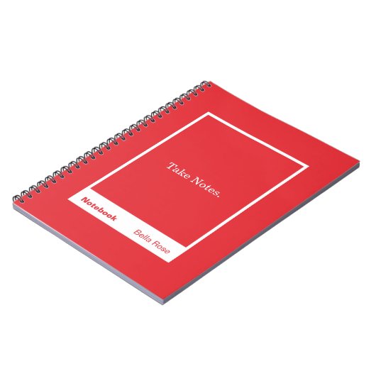 Carnet Bright Red Block Quote Classic (Côté gauche)