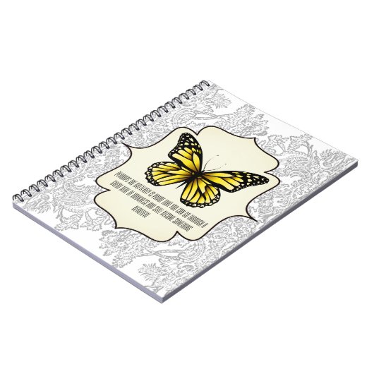 Carnet Bright Transformation Papillon jaune (Côté gauche)