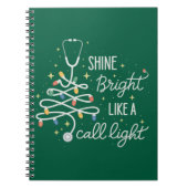Carnet Brillant Comme Un Appel Nuit Infirmière Fun Noël (Devant)