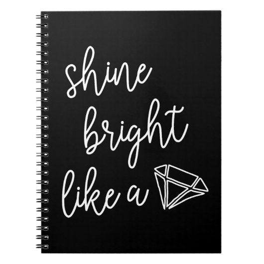 Carnet Brille comme un diamant (Devant)