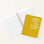 Carnet Brilliant enseignant Mustard Yellow Retro Typograp (Intérieur)