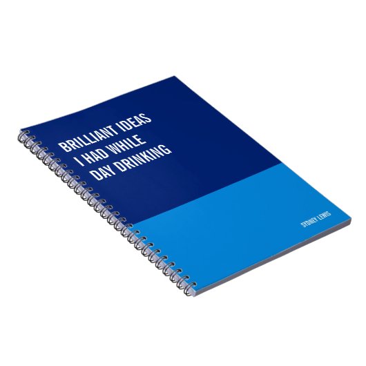 Carnet Brilliant Ideas I Had While Day Drinking Funny (Côté Droit)