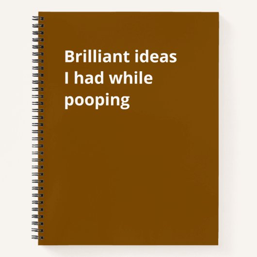 Carnet Brilliant ideas I had while pooping: Funny Gift  (Devant)