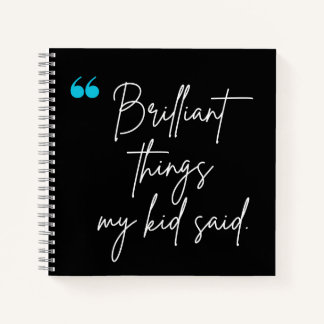 Carnet Brilliers Choses Enfants Spiral, Cadeau pour les p