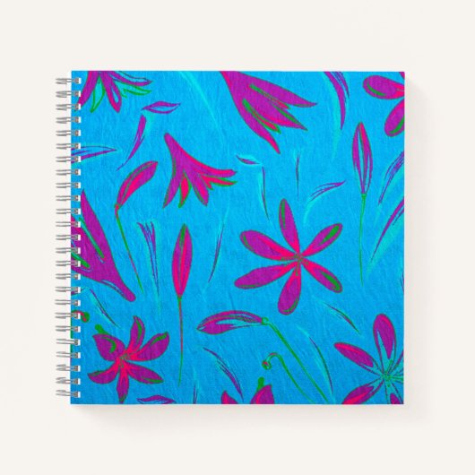 Carnet Brise Fleur Bleu-vert (Devant)