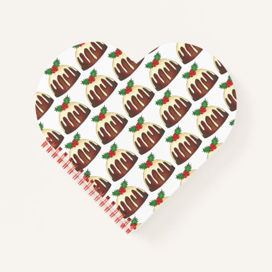 Carnet British Sugar Plum Pudding Noël Holiday Holly (Devant)