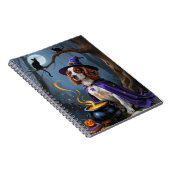 Carnet Brittany Spaniel Chien Whimsical Halloween Peintur (Côté Droit)