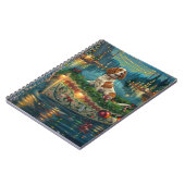 Carnet Brittany Spaniel Noël Festive Voyage (Côté gauche)