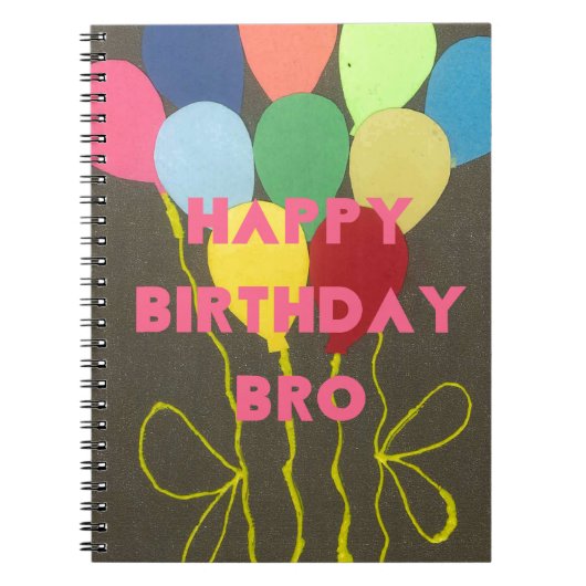 Carnet Bro Art d'anniversaire heureux (Devant)