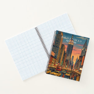 Carnet Broadway New York Voyage Art Vintage