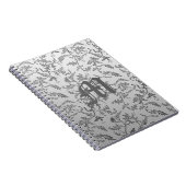 Carnet Brocade argentée élégante (Côté Droit)