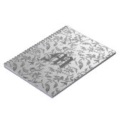 Carnet Brocade argentée élégante (Côté gauche)