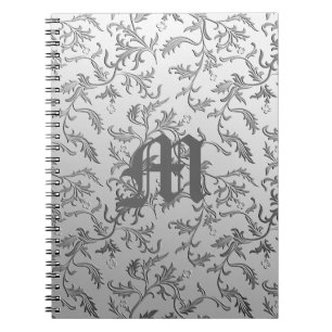 Carnet Brocade argentée élégante