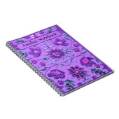 Carnet Brocade florale de lavande élégante (Côté Droit)