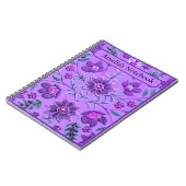 Carnet Brocade florale de lavande élégante (Côté gauche)