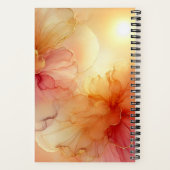 Carnet Broche personnalisée et encre d'alcool floral or (Verso)