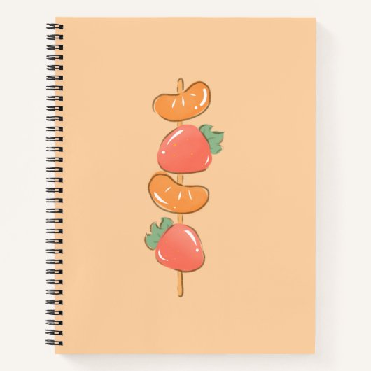 Carnet Brochette de fruits lustrée (Devant)