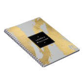 Carnet Brochures Abstraites Faux Gold sur Grey (Côté Droit)