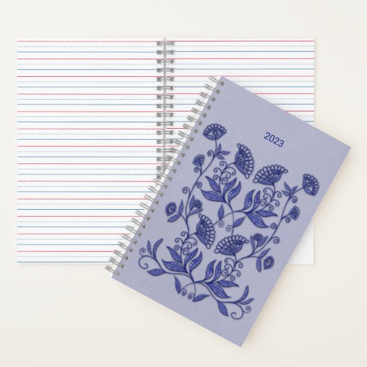 Carnet Broderie bleue (À l'intérieur)