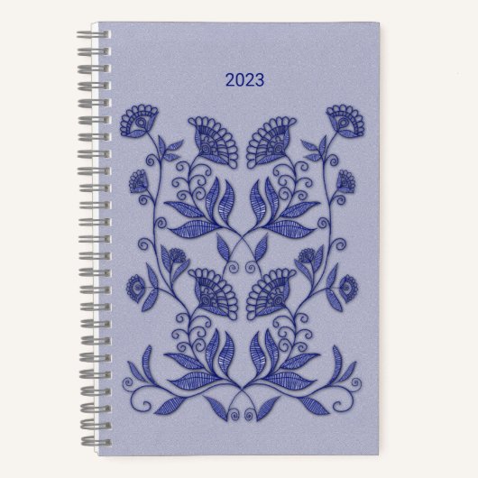 Carnet Broderie bleue (Recto)