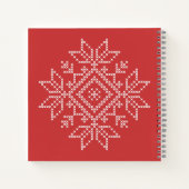 Carnet Broderie de Noël rouge flocon (Dos)