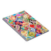 Carnet Broderie motif floral décolleté avec fleurs et (Côté Droit)