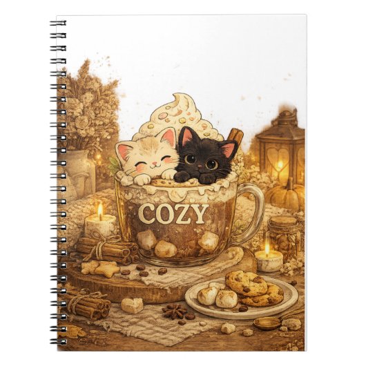 Carnet broderie, Mug chat cosy, Chatons Chibi, C (Devant)