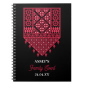 Carnet Broderie palestinienne Tatreez design imprimé (Devant)